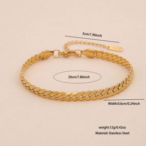 Pulsera Cubana de Acero Inoxidable Ice Meng para Mujer, Diseño INS de Alta Sensibilidad, Cadena de Moda, Joyería B645 - Product Image 6