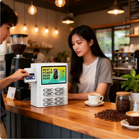 Station de recharge mobile à 4 emplacements avec écran, distributeur automatique en libre-service, terminal de point de vente