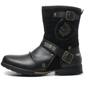 Lujo Negro Cremallera Marrón para Boda Tamaño: 39-48 Artificial PU Cuero de Vaca Vestido Hombres <span class=keywords><strong>Botas</strong></span> - Product Image 2