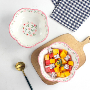 Vente en gros de bols à riz à motifs floraux originaux, bols à soupe de haute qualité, bols en céramique sous glaçure, et céramiques fraîches et élégantes - Product Image 1