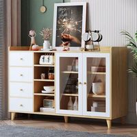 Organisateur de buffet en bois multifonctionnel moderne personnalisé pour rangement de meubles de maison cuisine pour aliments légumes