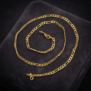 Wholesale 14K 18K 24K Micro Gold Plated Figaro Style <b>Chain</b> Necklaces, Fashion <b>Chain</b> Necklaces, Brass <b>Chain</b>, Modern <b>Chain</b> Design. - Product Image 1