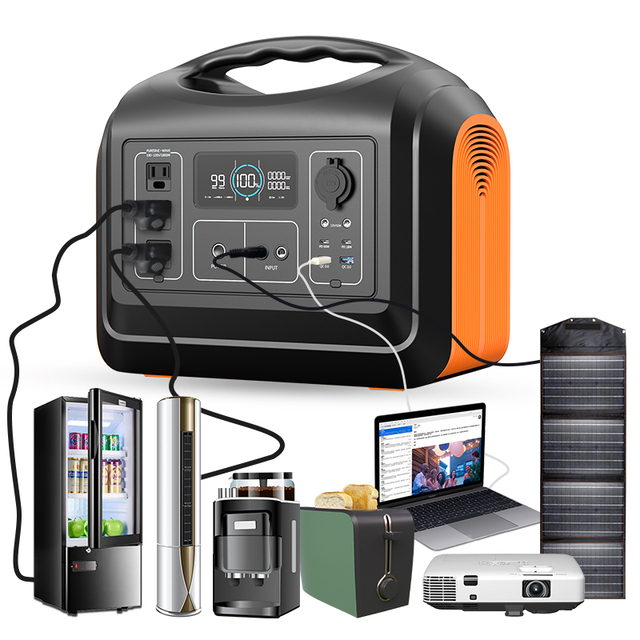 500w 1000w Solar Portable Power Stations 500w for Emergency Solar LiFePO4 Battery Portable Power Stations
