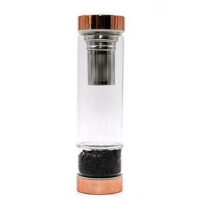 ขวดน้ำคริสตัลสีโรสโกลด์พร้อมที่กรองชา 500 มล. - Product Image 5