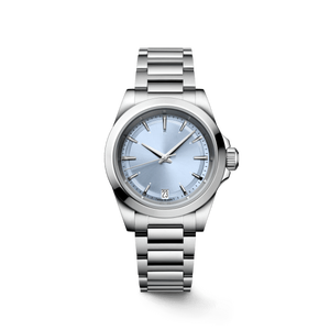 Montre de sport en acier inoxydable avec cadran bleu clair et fenêtre de date Longinesing - Product Image 1