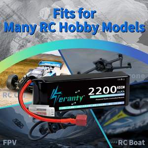 Аккумулятор LiPo TERANTY 2S 7.4V 2200mAh 50C в мягком корпусе с разъемом Deans XT60 для радиоуправляемых моделей самолетов, квадрокоптеров, вертолетов и дронов DJI - Product Image 2