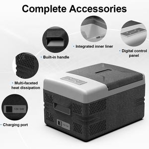 Mini réfrigérateur de voiture noir vert, zone unique, 9L 12L, compresseur électrique, réfrigérateur portable pour <span class=keywords><strong>camping</strong></span>, voyages en voiture - Product Image 2