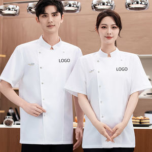 Chaqueta de Chef con monograma clásico Personalizar Chaqueta de Chef ajustada para mujer Uniforme de Chef corto - Product Image 1