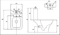Toilette européenne Céramique Blanc Wc Deux pièces Sanitaire Ensemble de Toilette Siège Bol pour Hôtel Salle de Bain