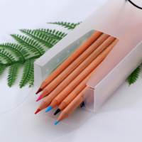 Étui à crayons personnalisé pour enfants en plastique PP, style simple, surface givrée semi-transparente, mignon, pour l'école et le bureau