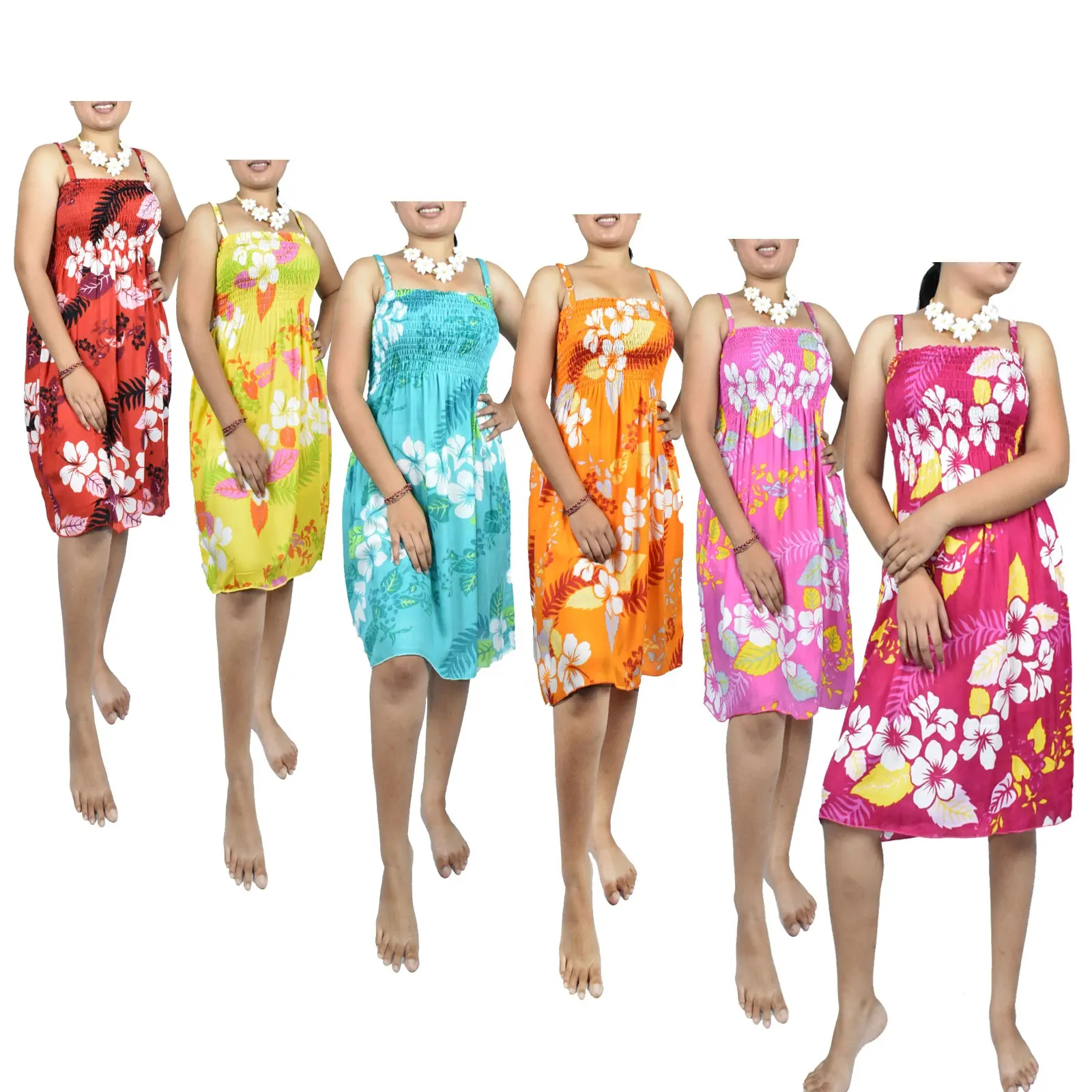 New Fashion Design Women Dress Short Hawaiian Flower Printed Spaghetti Strap Summer Clothe Beach Dresses