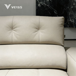 Ensemble de canapés électriques inclinables modernes en cuir véritable, 3 places, dossier haut et serré, canapé inclinable sectionnel pour salon - Product Image 5