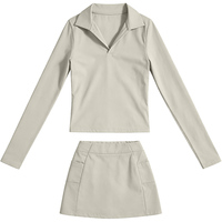 Hoogwaardige schattige casual meisjes sportoutfit met lange mouwen, zachte shell stof, op maat gemaakte kleuren & patronen, comfortabele set