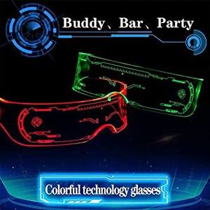 DL-<span class=keywords><strong>gafas</strong></span> plegables para decoración, 7 colores, multimodos, LED, tecnología Ciberpunk, futuristas, para fiesta - Product Image 4
