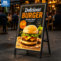 Boîte à lumière LED rectangulaire étanche en alliage d'aluminium ultra-mince pour publicité, cadre pour affiche à clipser