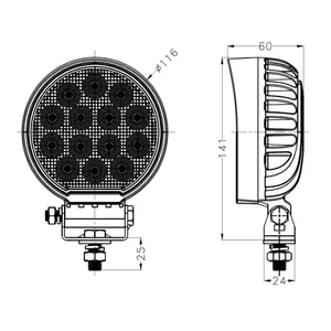 Emark 9-32V công suất cao <span class=keywords><strong>56W</strong></span> <span class=keywords><strong>LED</strong></span> nhẹ vỏ Lũ lụt không thấm nước Đèn lái xe Đèn Pha <span class=keywords><strong>Led</strong></span> làm việc ánh sáng cho pckup máy kéo xe tải - Product Image 6