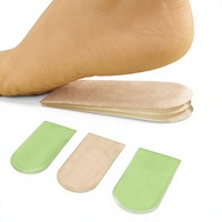 Semelle intérieure invisible en polyuréthane pour l'augmentation de la taille, coussinet de talon en gel, doublure polaire, ajustable pour corriger les différences de longueur des jambes, orthopédique