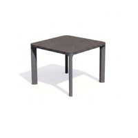 Ensemble de salle à manger d'extérieur, table en pierre frittée d'aluminium avec chaises à accoudoirs en teck, imperméable, résistant au soleil et à la rouille pour jardin et hôtel