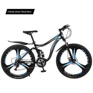 Biciclette da Montagna 26 Pollici con Doppio Ammortizzatore, Telaio in Acciaio al Carbonio, Doppi Freni a Disco, per Studenti e Adulti, Vendita all'Ingrosso - Product Image 1