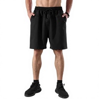 Shorts de boxe unisexe en polyester/coton léger, coupe ample, taille élastique avec cordon de serrage, pour entraînement de combat et arts martiaux