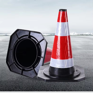 Secchio riflettente impermeabile IP68 cono di gomma per strutture di sicurezza stradale senza parcheggio cono di traffico - Product Image 2