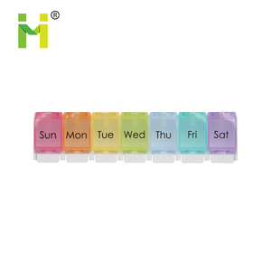 Lớp đầy màu sắc hàng tuần 7 khoang <span class=keywords><strong>Pill</strong></span> Box trường hợp <span class=keywords><strong>Pill</strong></span> Box Organizer hàng tuần <span class=keywords><strong>Pill</strong></span> Box với bìa - Product Image 6