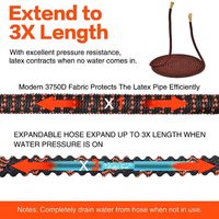 Tuyau d'Arrosage Magique Extensible Double Couche OEM 25ft 50ft 100ft 150ft pour Jardinage – Longueur et Couleur Personnalisables
