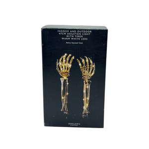 Halloween Trong Nhà Ngoài Trời Sân Đạo Cụ 2Pcs 47Cm Skeleton Pin Hoạt Động Ánh Sáng Mặt Đất Chèn Với Hẹn Giờ Đèn LED Trắng Ấm - Product Image 2