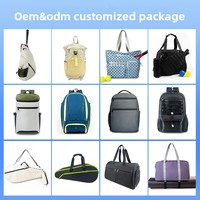 Sac à bandoulière de sport personnalisé en tissu Oxford respirant, extensible, imperméable, avec séparation sec/humide pour raquettes de tennis et de badminton, 20-35L