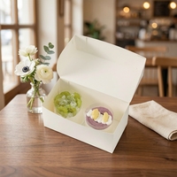 Boîte à gâteau bento en carton écologique de luxe haut de gamme personnalisée, fermeture magnétique, emballage alimentaire portable, étanche, pâtisserie