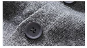 Pull tricoté unisexe effet deux pièces épais et respirant, style vintage américain, marron, coupe ample, pour automne-hiver, effet superposé, devant décontracté - Product Image 4