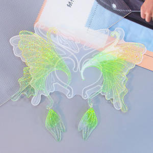 YS elfe oreille Clip papillon fée aile boucles d'oreilles Silicone moule bricolage à la main femmes pendentif breloques ornement résine époxy coulée moule - Product Image 1