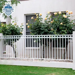 Modern Garden High Quality Designs Wrought Iron White Black Picket Fence Metal Galvanized Zinc Steel Fence Panels Front Yard