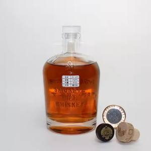 Precio de fábrica Vacío Whisky Vodka Tequila Spirits Tapa de corcho sellada Botella de bebidas alcohólicas de vidrio - Product Image 4