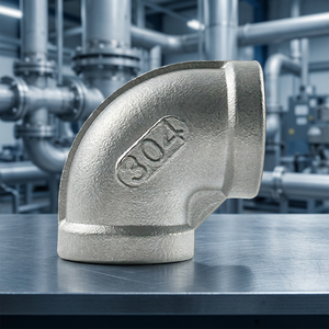 Raccord coudé femelle basse pression en acier inoxydable 304, fileté 4 NPT, galvanisé, résistant à la corrosion pour l'eau - Product Image 3