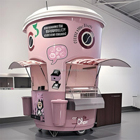 Multifunctionele Mobiele Foodtruck Koffie Cup Food Trailer Ijs Dessert Pizza Catering Kar Te Koop Ondersteuning Maatwerk