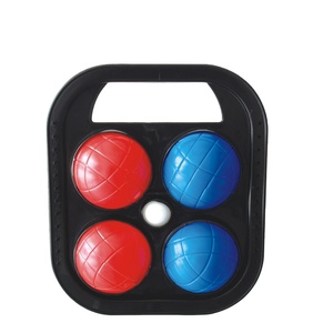Ensemble de boules de pétanque françaises personnalisées avec logo sur mesure et support en bois - Product Image 4