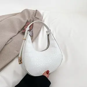 PUSHI Cheap Price Ruffles Crossbody Bag New Fashion Trend One Beige Nice Handbags Bag For Women White Shoulder And Crossbody