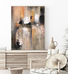 Pittura a olio dipinta a mano astratta dipinta a mano 100% astratta di colore antico dipinto a mano pittura a olio moderna di arte della casa - Product Image 2