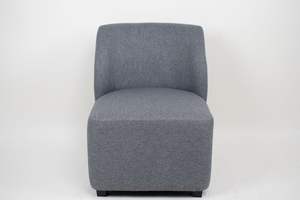 Cómodo Sillón Individual <span class=keywords><strong>sin</strong></span> <span class=keywords><strong>Brazos</strong></span>, Tejido de Lino Transpirable, Sillón para Dormitorio o Sala de Estar - Product Image 2