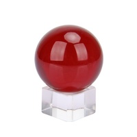 Boule Lumineuse Ronde en Cristal Transparent Couleur Unie Cuite au Four pour Décoration Maison, Bureau, Cadeau d'Affaires, Emballage en Boîte Cadeau, Vente en Gros