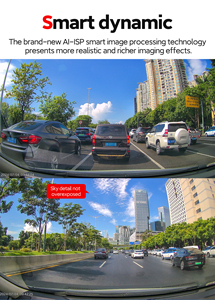 מצלמת דרך Carlover AI Dashcam <span class=keywords><strong>2K</strong></span> ADAS BSD WIFI עם מראה אחורית, שלוש מצלמות (קדמית, פנימית ואחורית) לרכב, עם <span class=keywords><strong>DVR</strong></span>. - Product Image 3