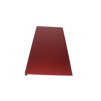 Plaque en aluminium anodisé satiné rouge moyen 5005 5052 de 1 mm à 3 mm avec AA15 AA20 pour la façade de bâtiments et les halls commerciaux