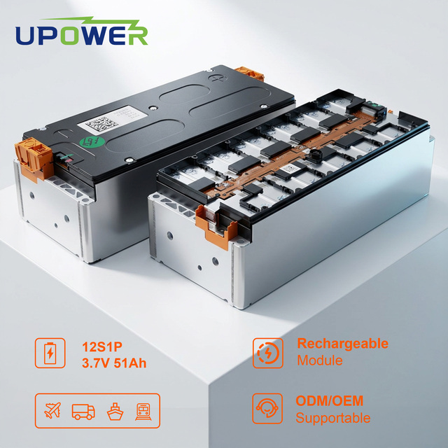 ULi Brand New 12S1P 3.7V 51Ah NMC NCM Lithium Ion Battery Module Pack for Electric Cars EV Boats Solar Golf Carts