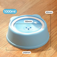 Bol flottant pour animaux de compagnie, vente en gros, bol d'eau anti-déversement pour chats et chiens