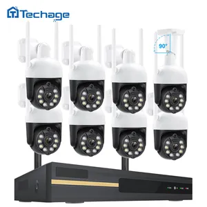 Techage Hd Smart Home Wifi Camera Security Ip 3Mp Speaker Camera Video Cctv Surveillance System