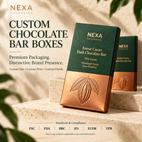 Boîtes d'emballage personnalisées pour barres chocolatées, carton de qualité alimentaire de luxe, logo personnalisé, estampage à chaud, gaufrage, vente en gros