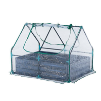 Jardinière surélevée en acier galvanisé revêtu de plastique, facilement assemblable, mini-serre portable, bac à plantes métallique imperméable