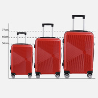 Ensembles de bagages avec serrure TSA Ensemble de bagages extensible Valises de dédouanement avec roues pivotantes Bagages rigides Ensemble de 4 pièces ABS