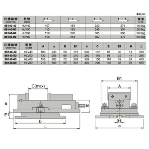 Étau de machine Jingzhan Hlv60 de 6 pouces avec base rotative à 360 degrés et mâchoires plates manuelles - Product Image 2